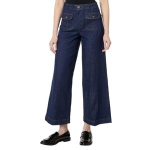 Paige Harper Patch Pocket Wide Leg Jeans